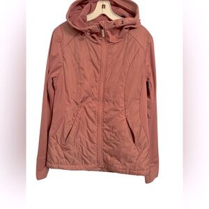 Kyodan women’s hooded jacket size S/P Rose pink mauve softshell